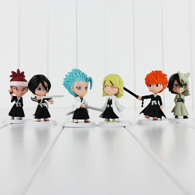 5Sets/Lot Anime Bleach Figures Dolls Ichigo Ulquiorra cifer Renji