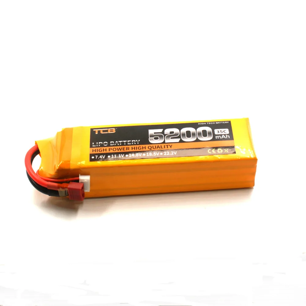 TCB RC Airplane lipo battery 14 8v 5200mAh 35C 4s rechargeable batteia for font b Drone