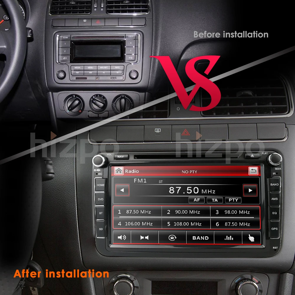 Best 8" 2 din Car DVD for Volkswagen VW golf 4 golf 5 6 touran passat B6 sharan jetta caddy transporter t5 polo tiguan with gps card 2