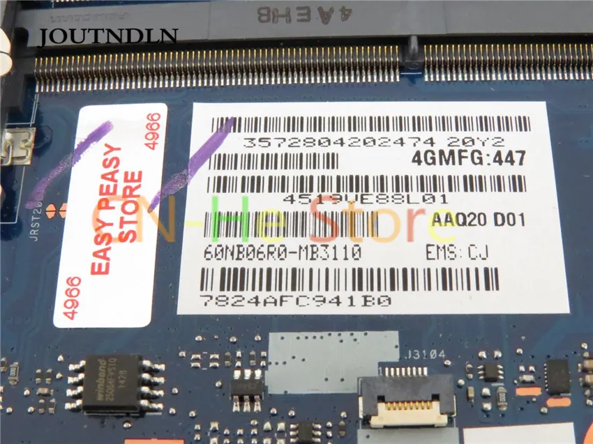 JOUTNDLN для Asus GL551JM N551JM Материнская плата ноутбука 60NB06R0-MB3110 W/I7-4710HQ и GTX860m 4G GPU протестированы