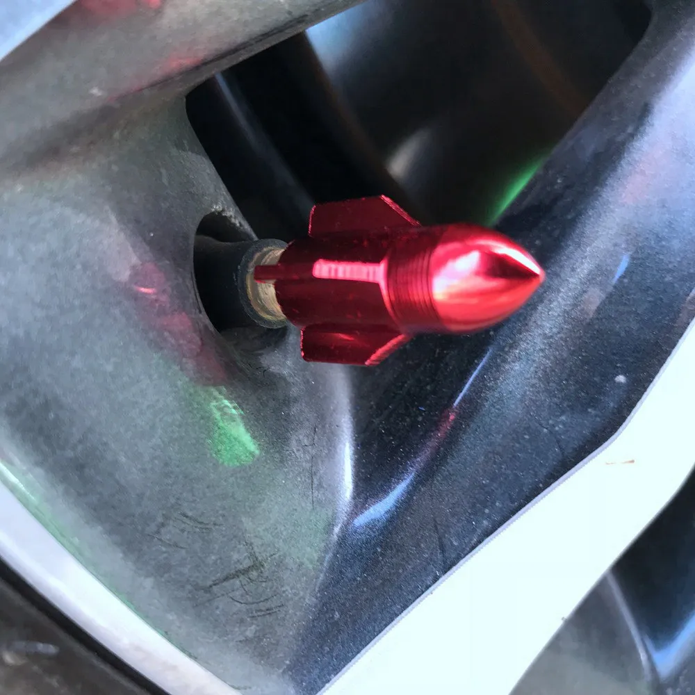 

4 Pieces Rocket Tire Valve Caps for Auto Wheel Car Styling Motorcycle Bicycle Tyre Air Stem Automobile Decoration Accessories