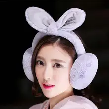 Новые модные милые наушники с заячьими ушками Зимние теплые наушники 6 стиль