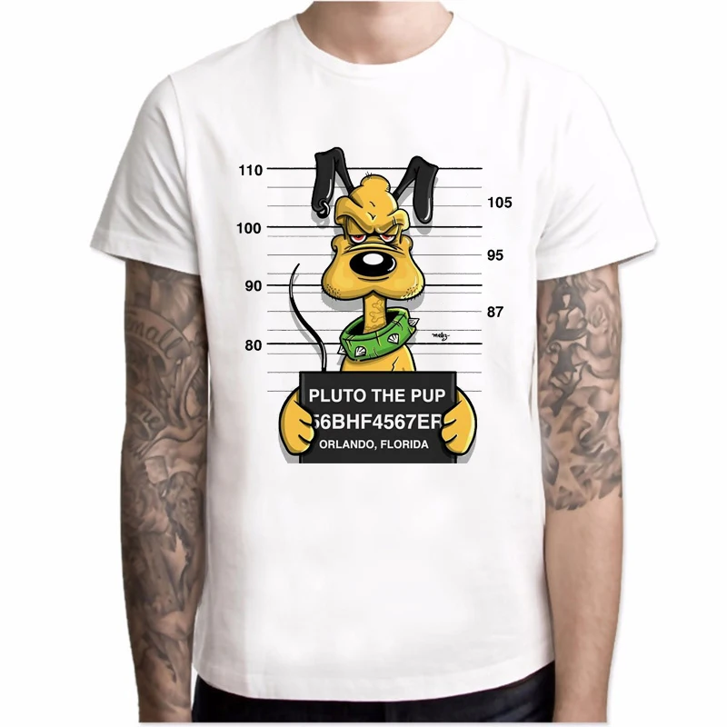 Новые футболки с принтом Микки Мауса, футболки для мужчин, топы в стиле хип-хоп, Повседневная забавная футболка с рисунком собаки, homme, удобная хлопковая футболка