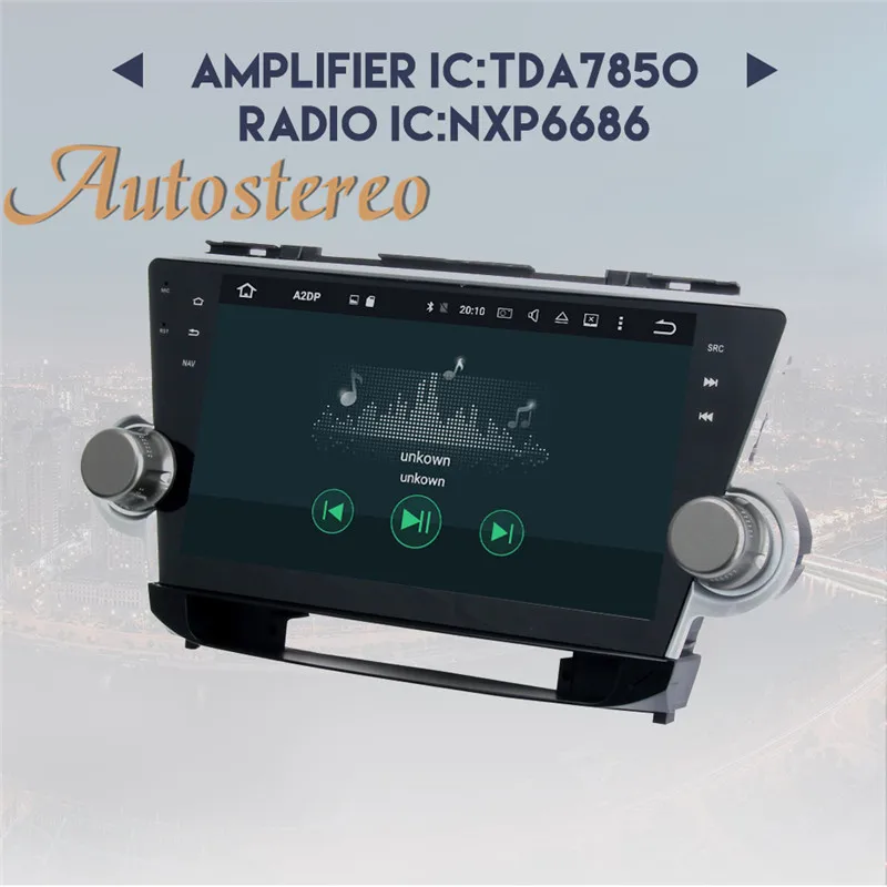 Sale Auto stereo Android 8 Car No DVD player GPS Navigation For Toyota HIGHLANDER 2008-2014 multimedia radio tape recorder head unit 13