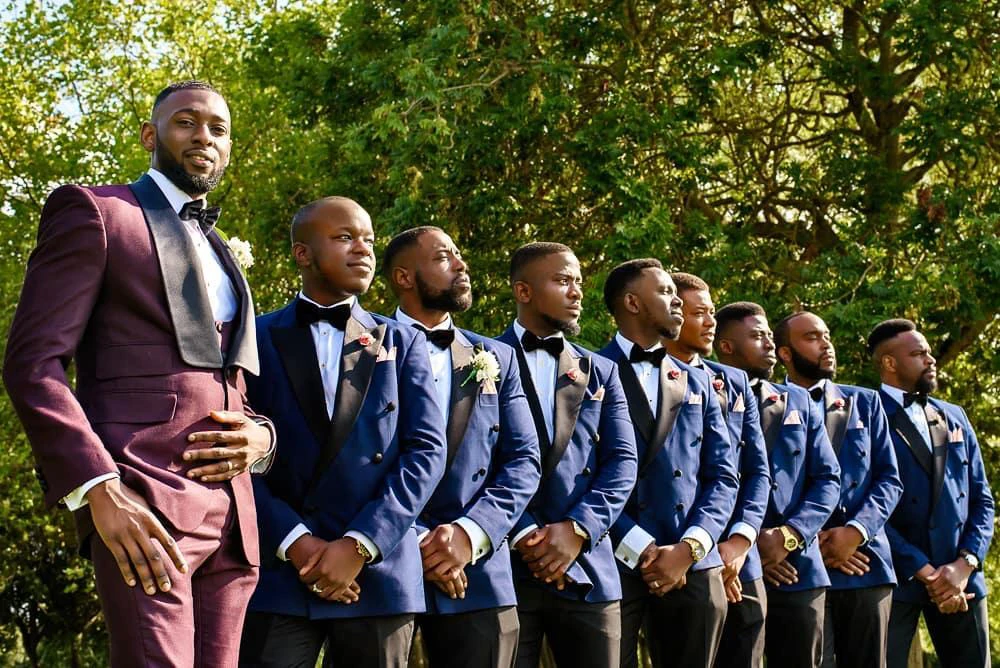 

Country Weddings Wedding Tuxedos Formal Navy Blue Slim Fit Groom Tuxedos Suits Wedding/Prom Best Man Blazer ( Jacket+Pants)