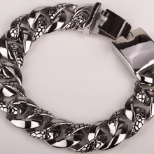 Мужской браслет из нержавеющей стали 316L Байкер ювелирные изделия тяжелая цепь Панк ювелирные изделия оптом 217