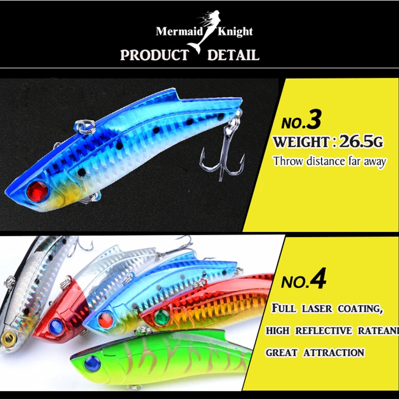 Приманки для рыбалки VIB CrankBait тонущие погремушки 90 мм/26 5 г басовый воблер ловля