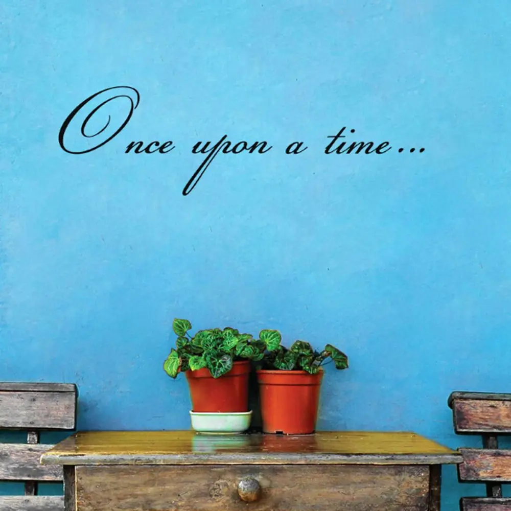 Buy 1PC Once upon a time Wall Stickers Vinyl Lettering
