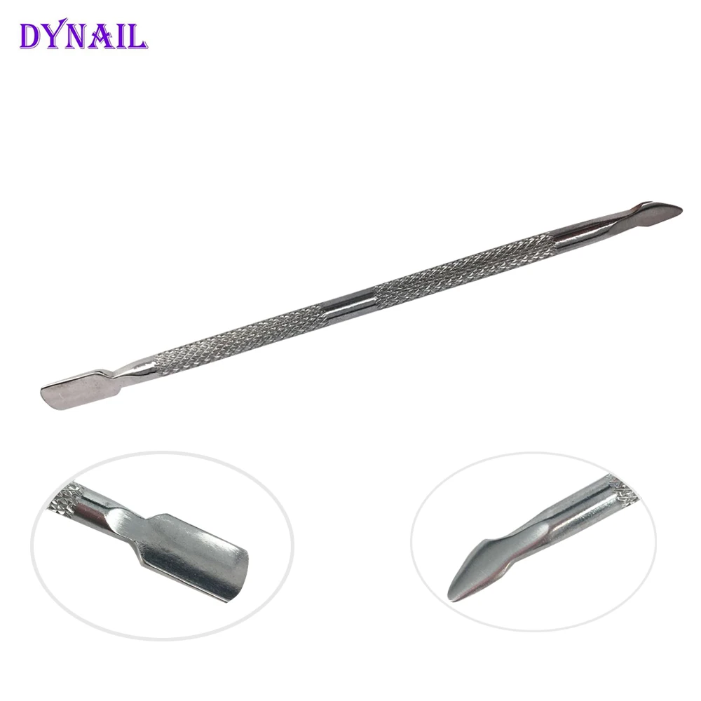 1pcs Stainless Steel Cuticle Nail Pusher Remover Metal Cuticle Trimmer
