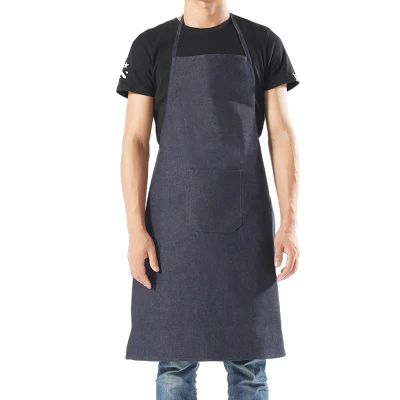 Canvas denim apron Korean fashion kitchen work apron men and women