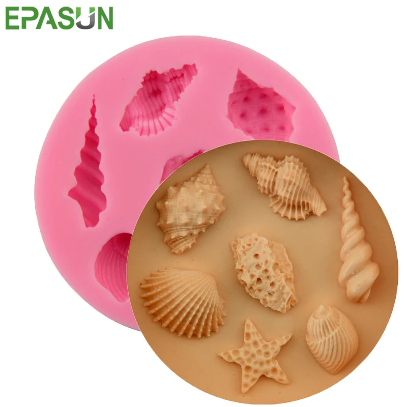 

EPASUN 3D Silicone Mold Soap Animal Shell Starfish Form DIY Making Mold Fondant Polymer Clay DIY Mould Decorating Tools