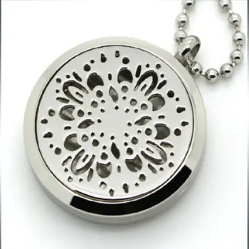 

2016 Silver Explosion (25-30mm) Aromatherapy Essential Oil Perfume Diffuser Magnetic Locket With Chain