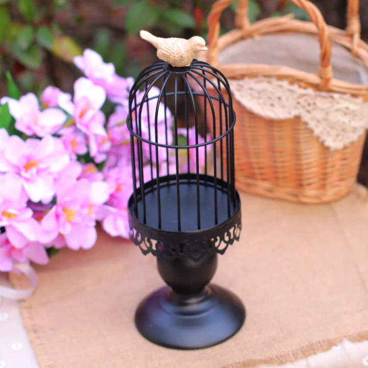 Free Shipping!Metal Lantern Iron Candle Holder Birdcage design Candle