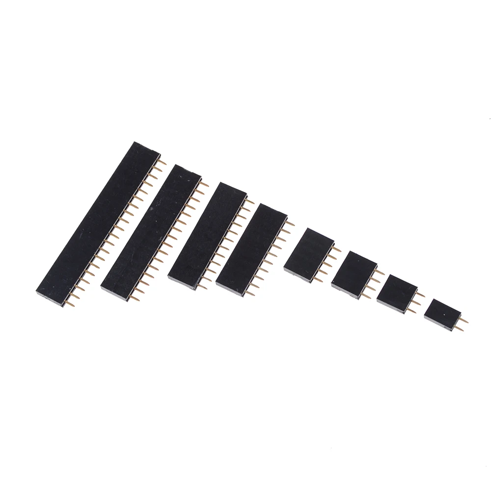 

20Pcs 2/3/4/5 Pin 2.54mm Single Row Straight Male+Female SIL Pin Header Socket Row Strip PCB Connector for Arduino