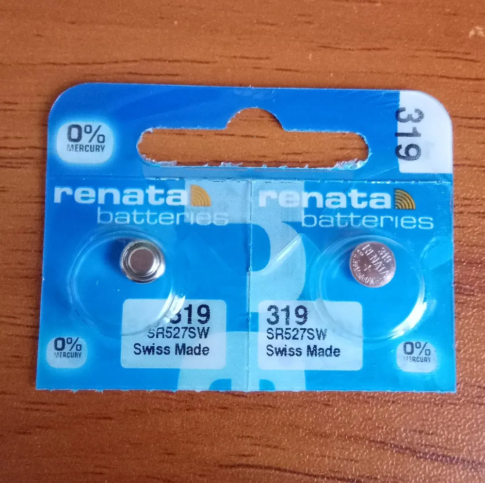 2X RETAIL Brand New Renata LONG LASTING 319 SR527SW SR527 V319 Watch