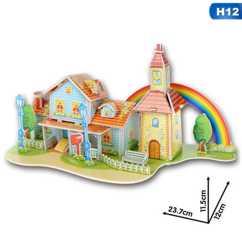Классический головоломки 3D Puzzle City» Новая замок обучающий коннструктор кирпич игрушечные масштабные модели комплекты ручной работы здания Бумага