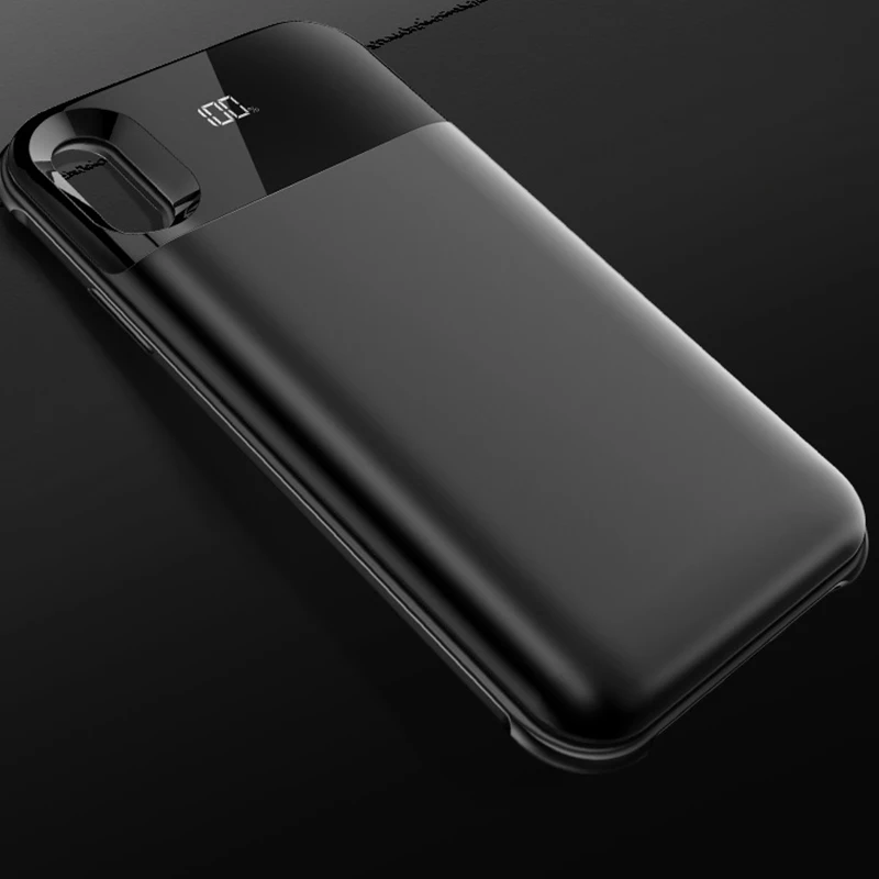 

Power case For Iphone X XS XR XS Max Battery Case Power Separate Wireless Charging Battery Case Smart Digital Display