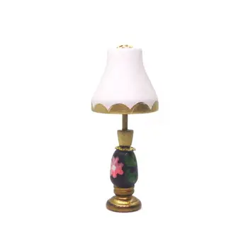 

1:12 Dollhouse Miniature Table Lamp Doll House Accessories House Furniture Desk Light Decor Furniture Toys