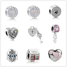 Новинка, Европейский 1 шт. Очаровательный Хрустальный Браслет с бусинами для ключей и глаз, очаровательный браслет Pandora для женщин и мужчин, сделай сам, ювелирное изделие EL121