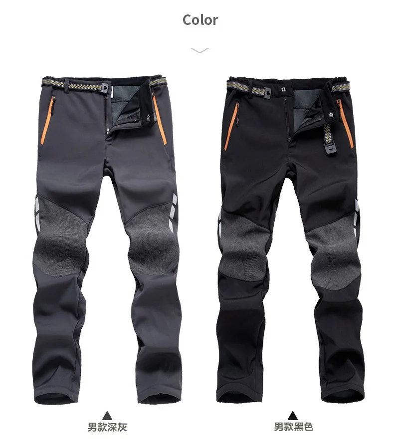 Ветрозащитные мужские зимние походные брюки, быстросохнущие флисовые треккинговые брюки для скалолазания, тепловые походные брюки, Pantolon