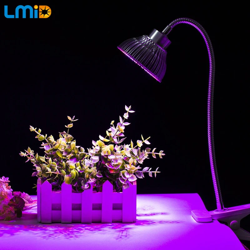 Lmid 15 W полный спектр светодиодный Grow Light клип Выращивание растений огни для цветы растения, овощи гидропоники растут лампы AC85-265V