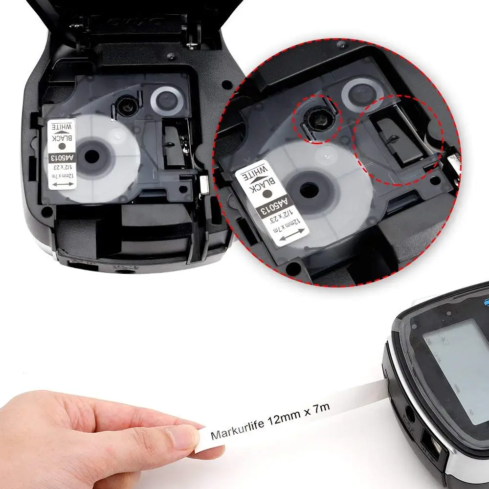 Совместим с лентой Dymo D1 12 мм x 7 м 45013 45016 45017 45018 45019 для LabelManager 160 280 LabelPoint 200