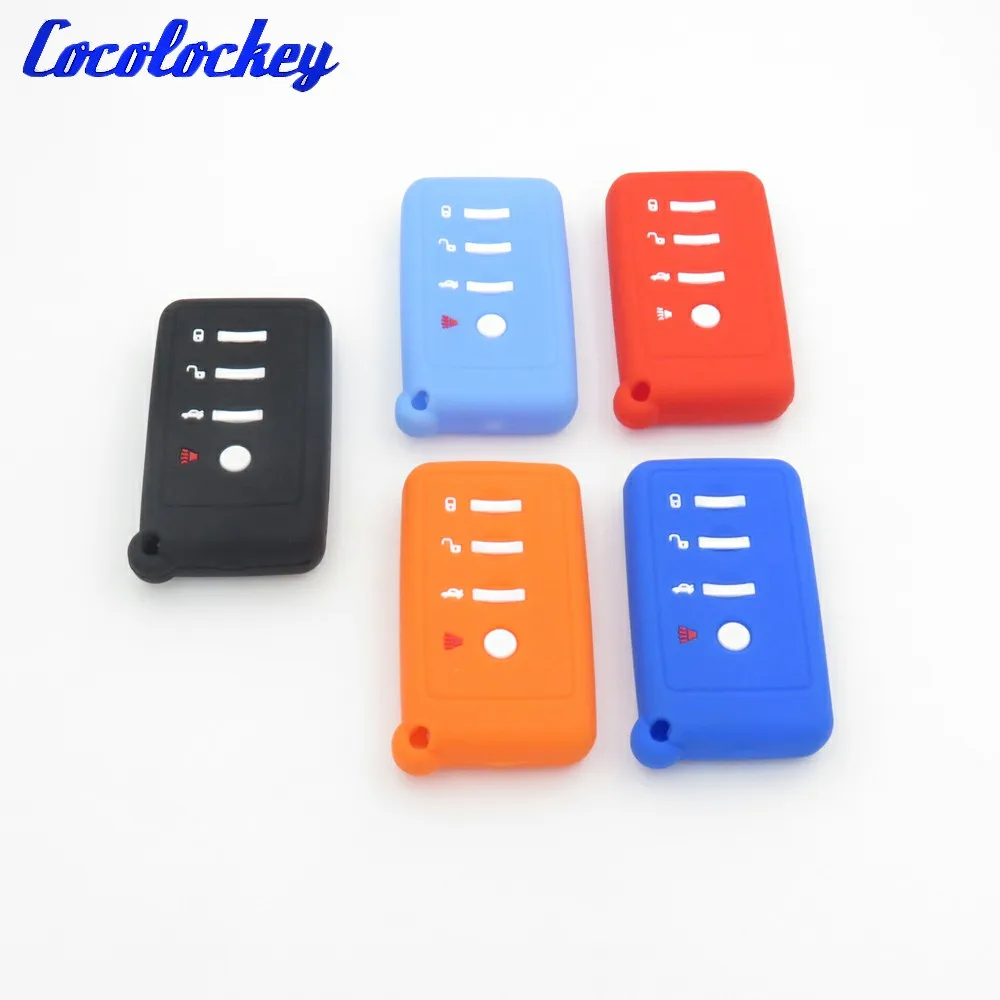 

Cocolockey Silicone Car Key Cover Smart Key Case for Subaru Forester Impreza Legacy XV Fob Car Styling 4Buttons 2pcs/lots