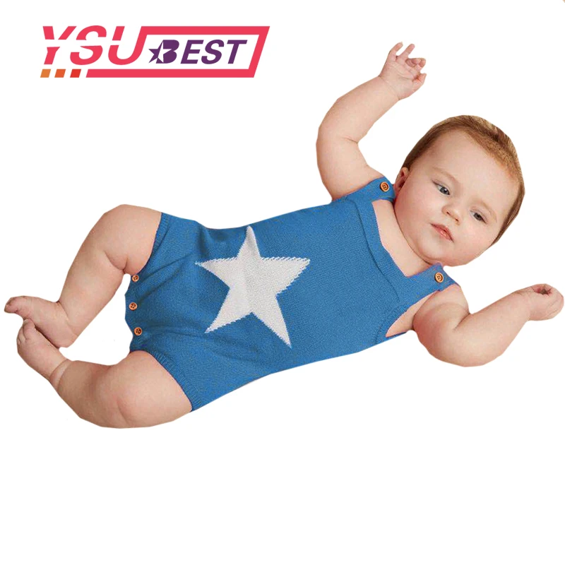 Buy Summer Sleeveless Bodysuits For Boys Onesie White