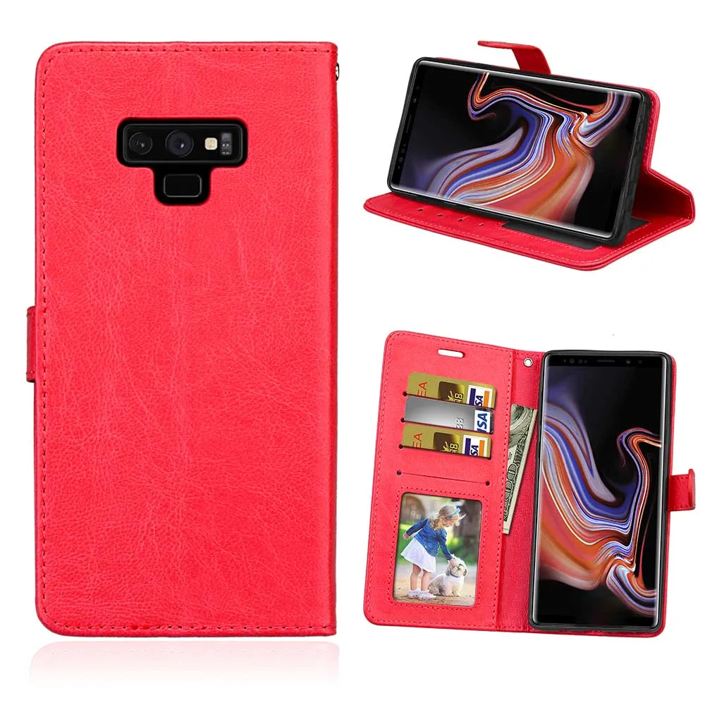 50 шт./лот Crazy horse 3 карта + фоторамка кожаный чехол-кобура для samsung galaxy Note 8 9 10 Pro