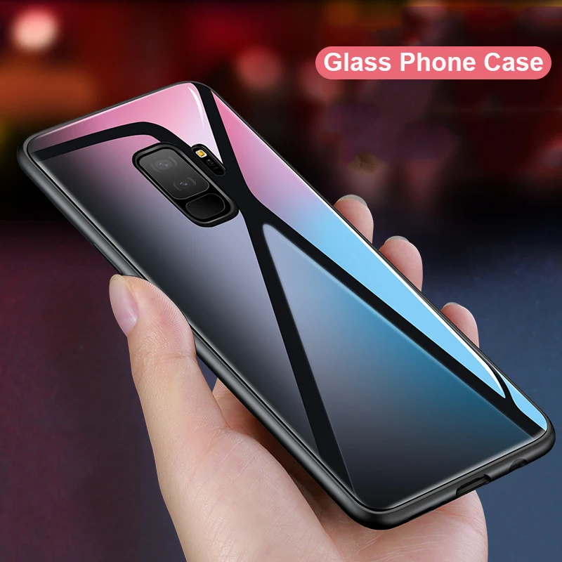 Suntaiho Glass Case for samsung s9 case TPU Edge PC for samsung galaxy s8 Glass Back Cover S7 A8P 2018 J4 J6 J800 coque Note8 9 Suntaiho Glass Case for samsung s9 case TPU Edge PC for samsung galaxy s8 Glass Back Cover S7 A8P 2018 J4 J6 J800 coque Note8 9