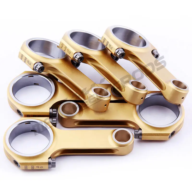 

H beam Connecting Rod Rods for Porsche 993 996 GT2 Turbo Conrods Con Rod Titanizing Motorsport ARP2000 Bielas 127mm