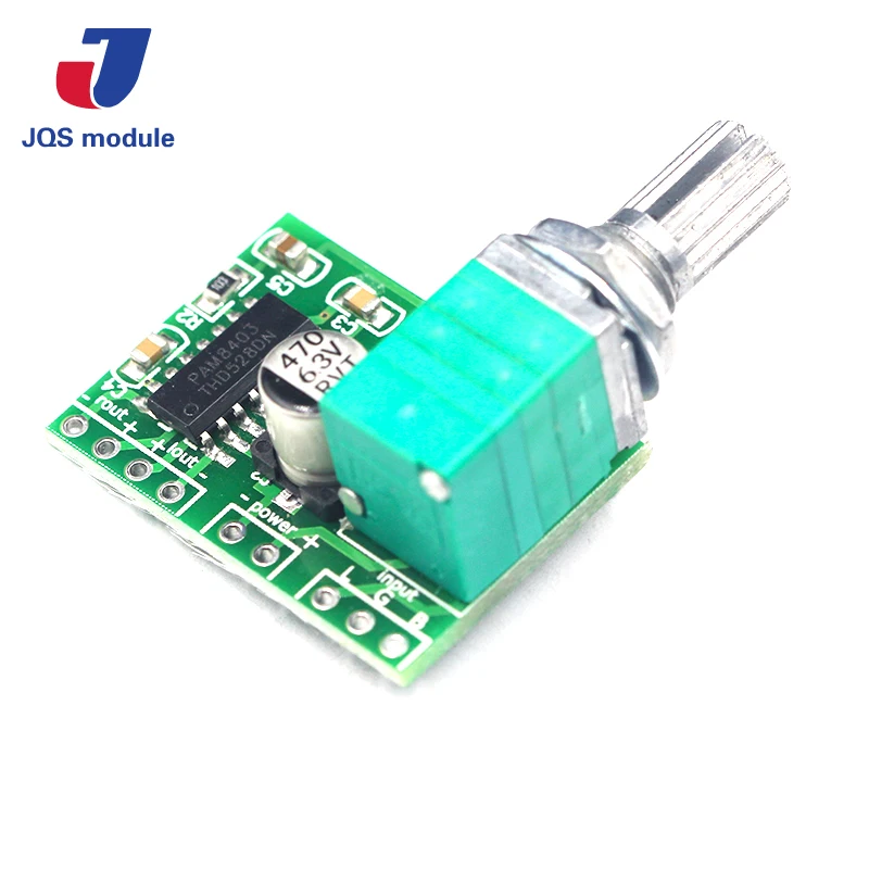 PAM8403 mini 5V digital amplifier board with switch potentiometer can be USB powered GF1002