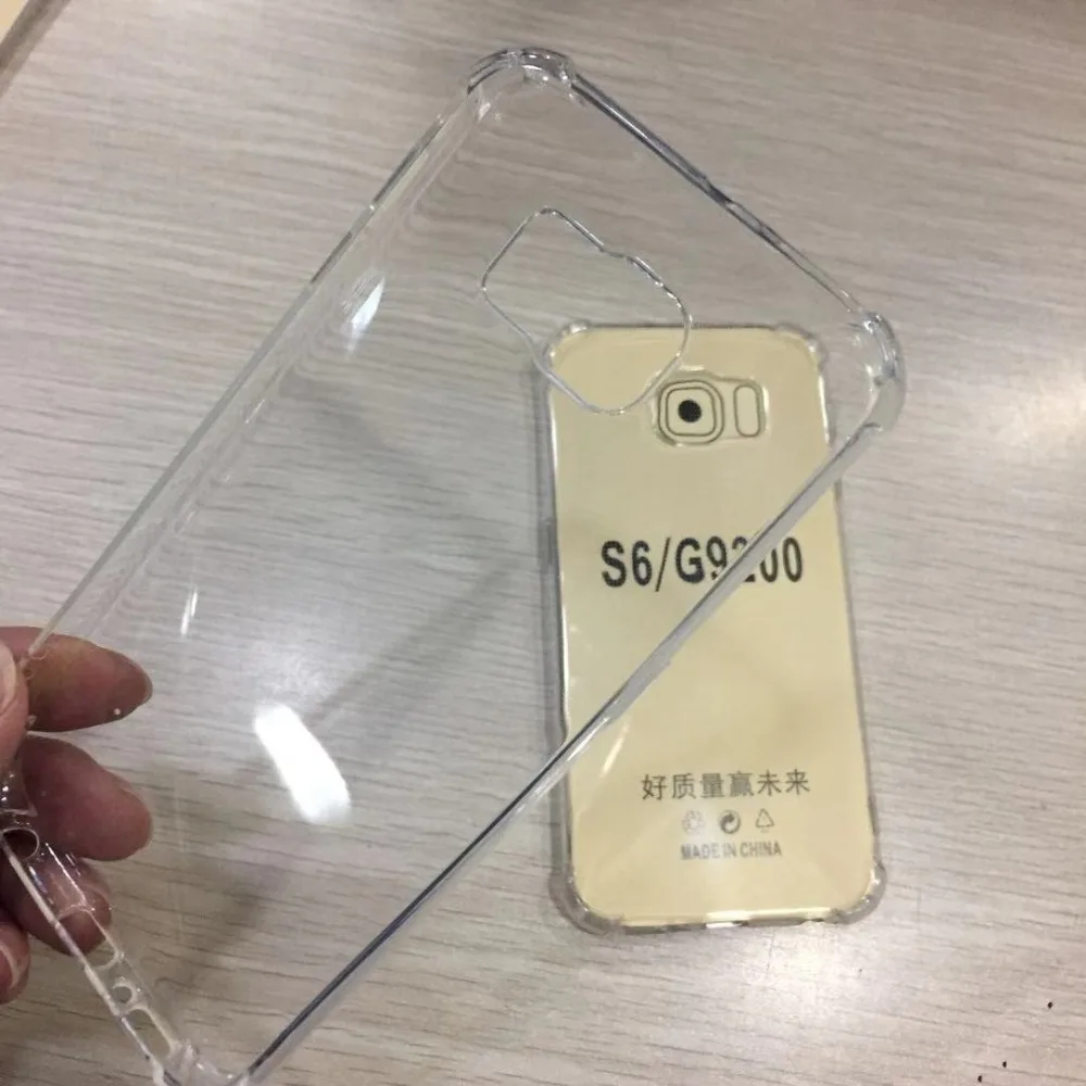 Подушка Анти-шок чехлов из термопластичного полиуретана(TPU чехол для Samsung Galaxy S6 S6 край S7 S7 край J4 J6 J4 плюс J6 плюс A9 1000 шт