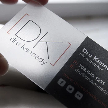 

100 pcs/lot custom Transparent PVC visit cards Customized clear/frost Business Card printing