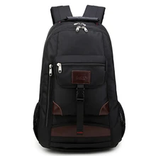 2090 European and American NEW men high school students computer backpack with leather large capacity oxford