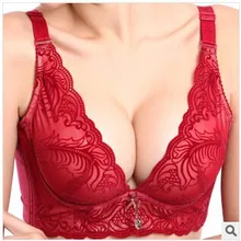 Новинка, сексуальное нижнее белье красного цвета на маленькую грудь с глубоким v-образным вырезом