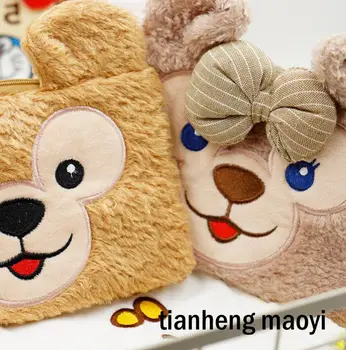 

Japan Duffy Bear Shelliemay Plush Purse Bag Cute Cartoon Bear Plush Pen Bag Makeup Bag Storage package Children Wallet Love Gift