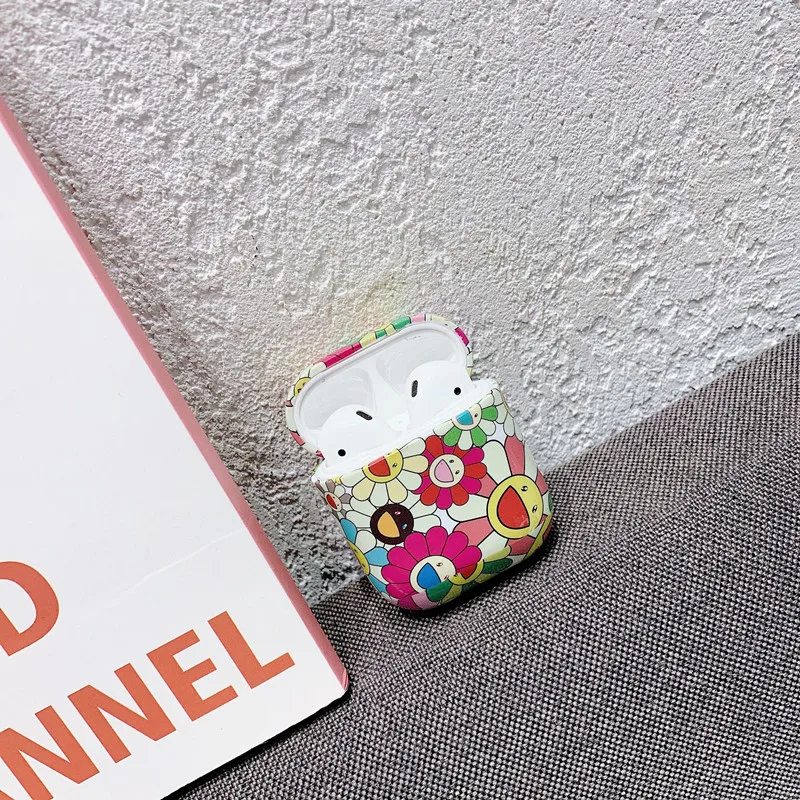 

Cute Sun Flower AirPods2 Protective Cover KAWS Apple Bluetooth Wireless Headset Bag Shatter-resistant Collect Model Toy M1319