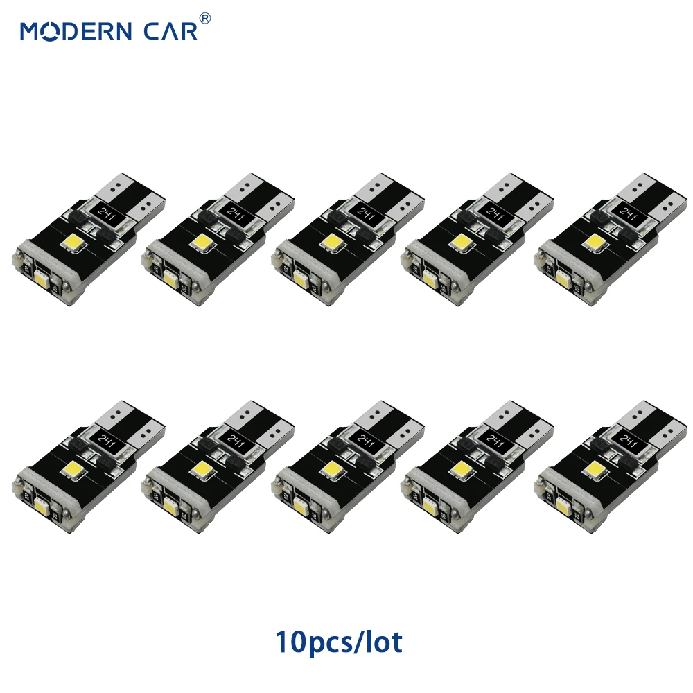 

MODERN CAR 10Pcs Car Auto LED Signal Lights T10 194 168 W5W led Canbus 3smd 2323 LED No Error Led Packing Lamp Clearance Light