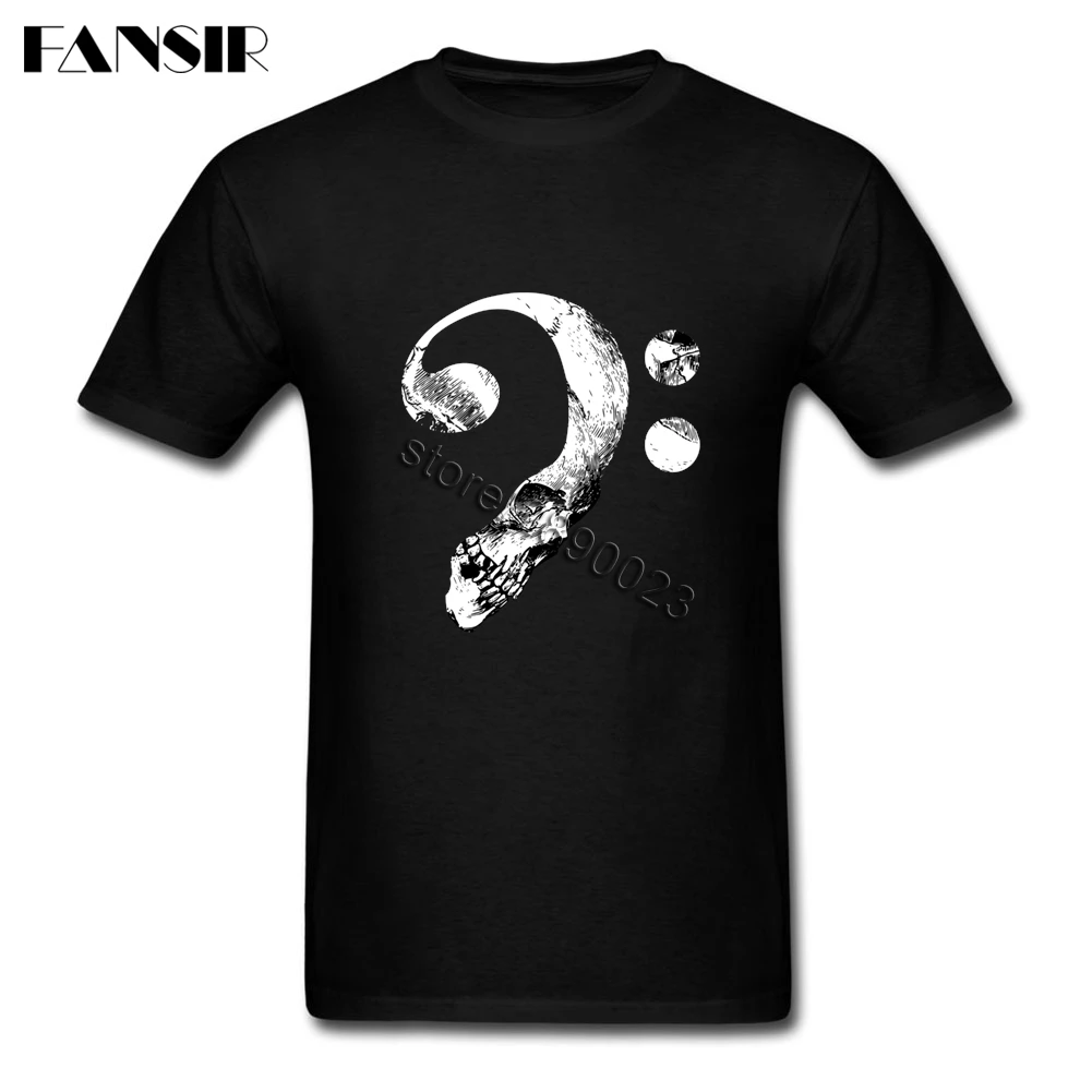 Ocio camisetas de los hombres Clef bajo cráneo música notas manga corta de algodón puro o-cuello Camiseta para niño Camiseta Ocio camisetas de los hombres Clef bajo cráneo música notas manga corta de algodón puro o-cuello Camiseta para niño Camiseta