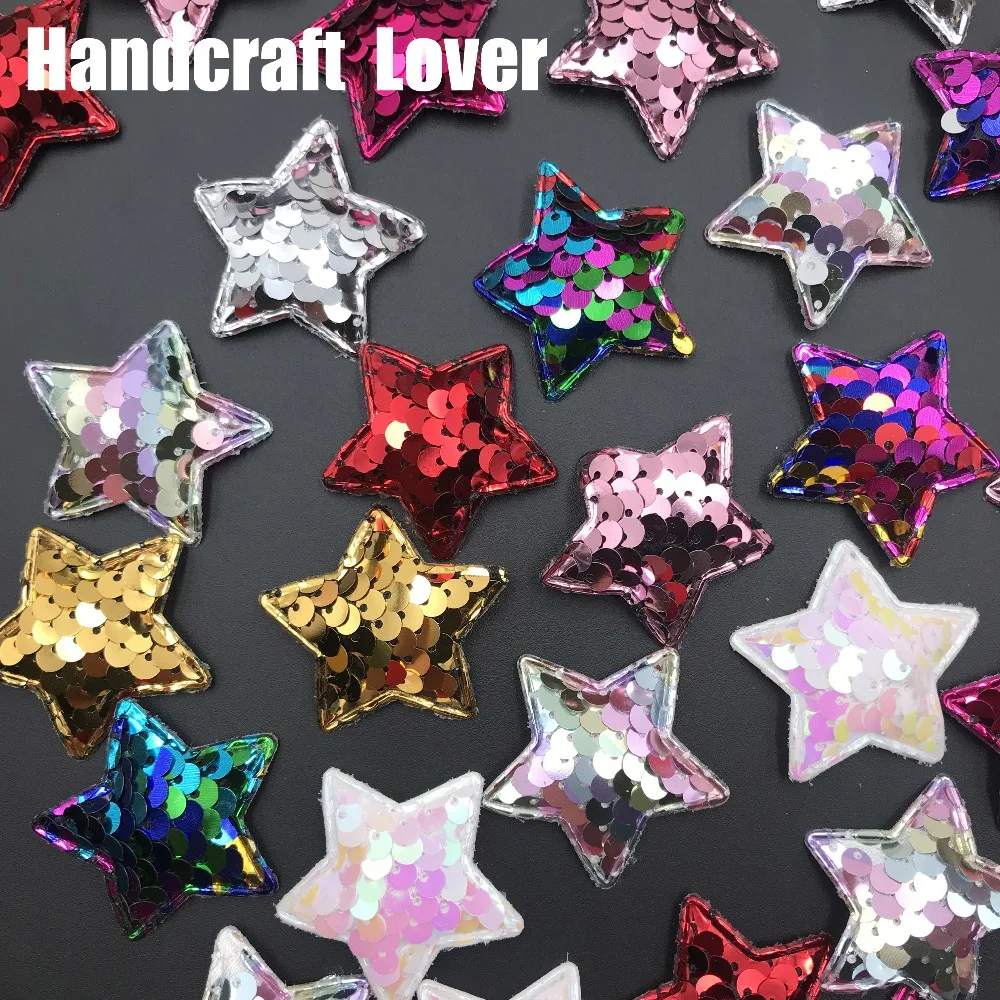 

10pcs Glitter Sequins Fabric rabbit Padded Patches Bow sequin pads DIY Crafts Clothes Hats Hairpin Ornament Accessories