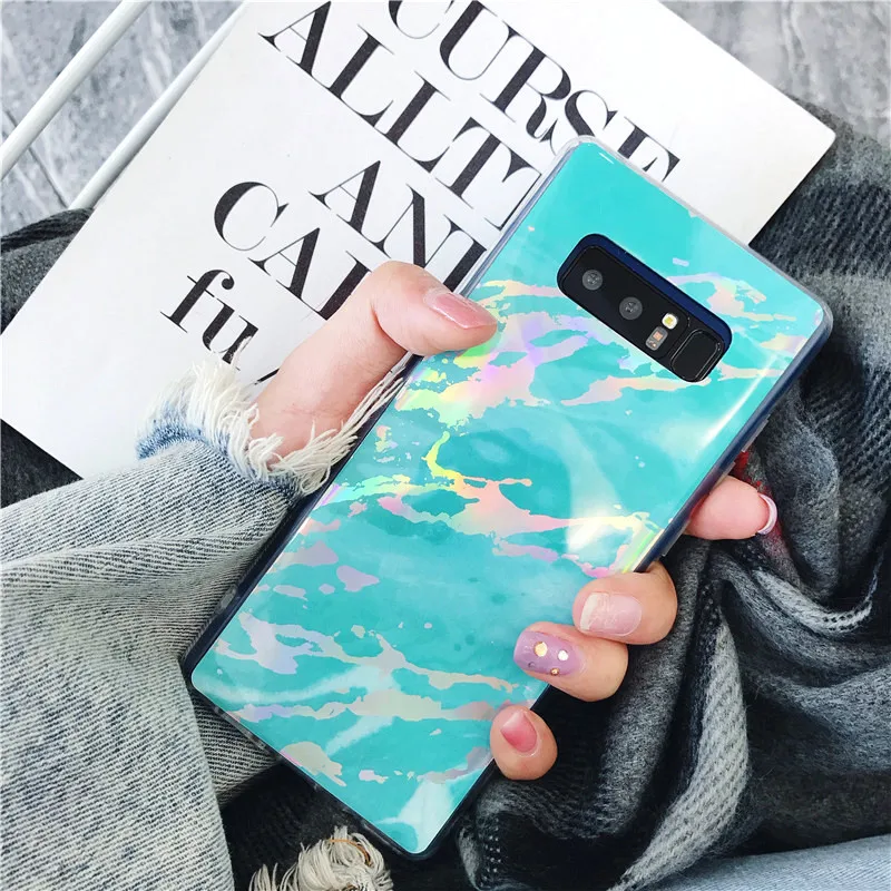 Case For iPhone X Xr Xs Max Cover Luxury Laser Marble Style Soft  (8)