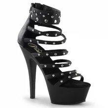 Последняя сексуальная черная молния на высоком каблуке 17 см, блестки на платформе для танцев на шесте/представления/звезды/Свадебные Вечерние и танцевальные туфли