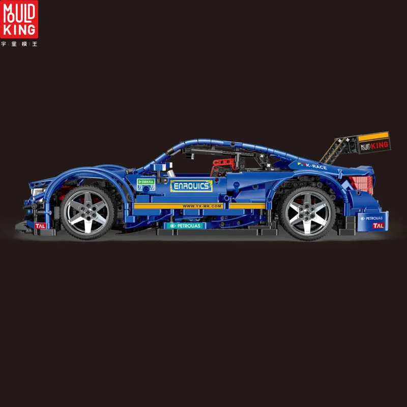 Плесень king Technic 13073 MOC 6687 синий комплект гоночных автомобилей строительные блоки