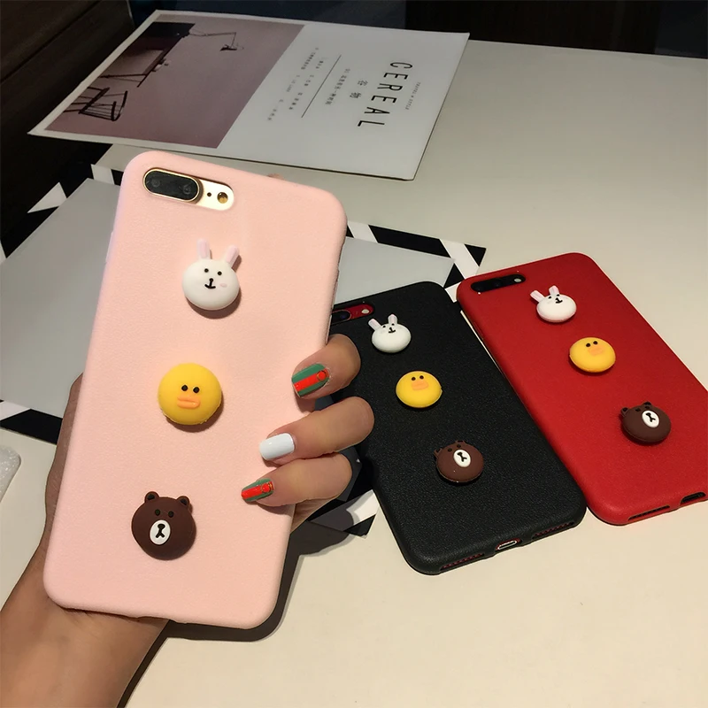 Чехол для телефона Peels с головой животного iPhone 7 6 6s 8 X Plus XR XS простые однотонные