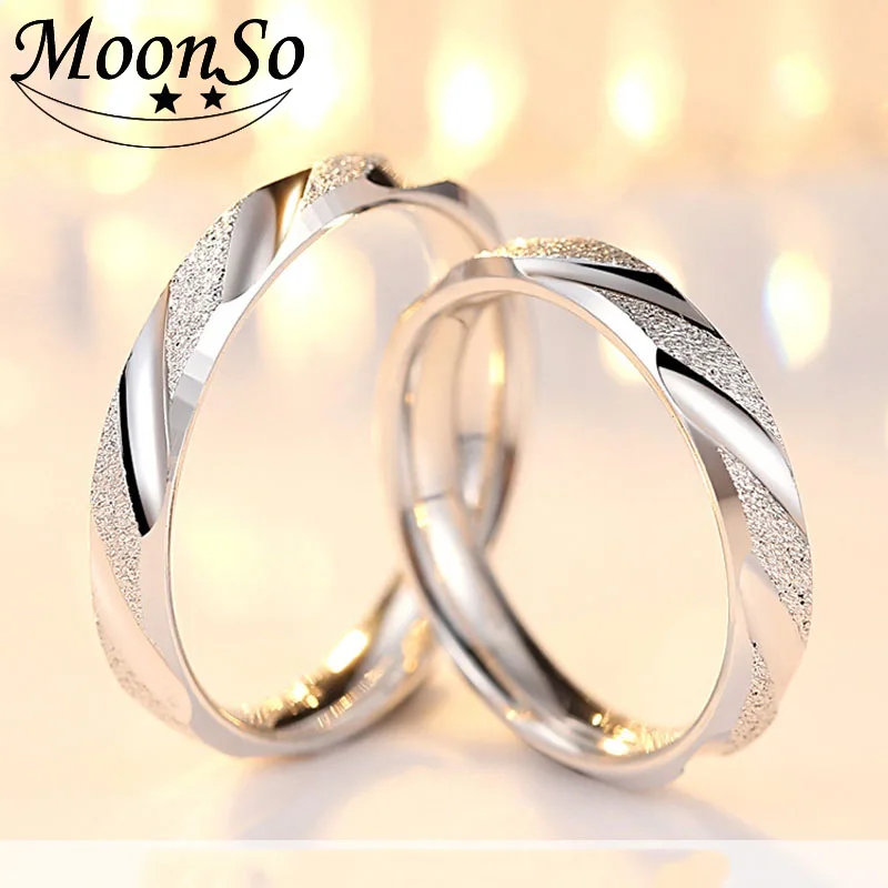Solid S925 sterling silver couple ring men and women silver jewelry creative on the wholesale section of the wholesale R4345S