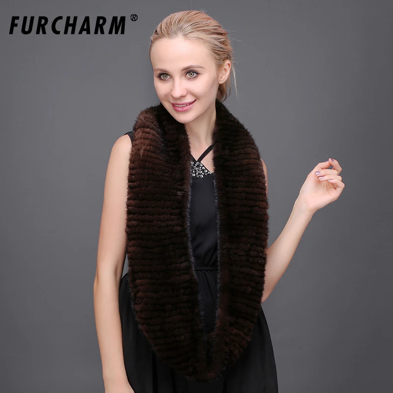 100 Mink Fur Neck Scarf for Women 140cm Long Natural Fur Collar 2017