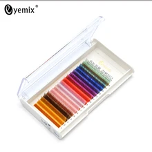 Eyemix 8 цветов, Разноцветные Шелковые ресницы, индивидуальные цветные накладные ресницы, вечерние накладные ресницы, накладные ресницы