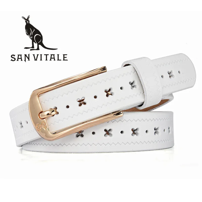 Belts Womens Belt Genuine Leather Wide Strap Elastic Woman Ratchet Black Stretch Buckles For