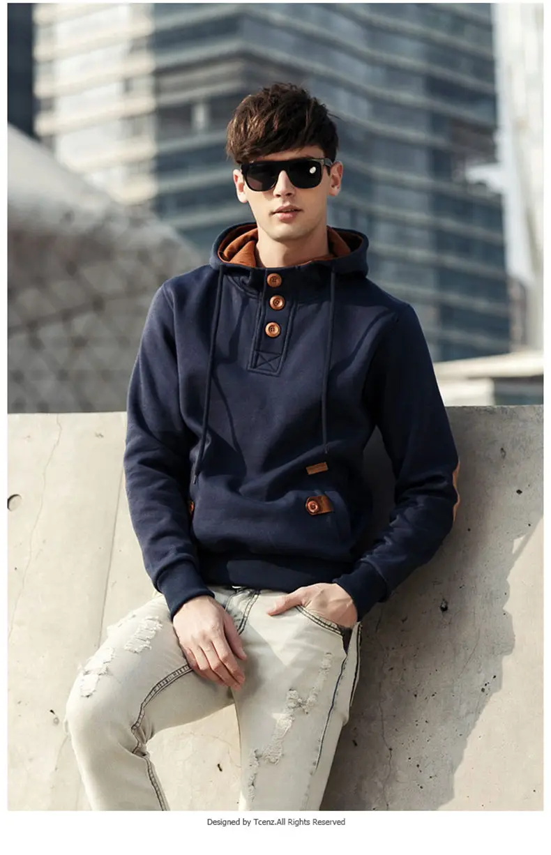 5Colors Men Sweatshirts Pullover Autumn Spring Hooded Tops Casual Male Hoodies Men Streetwear Muls Brand Jumpers M-3XL 2019 New 06